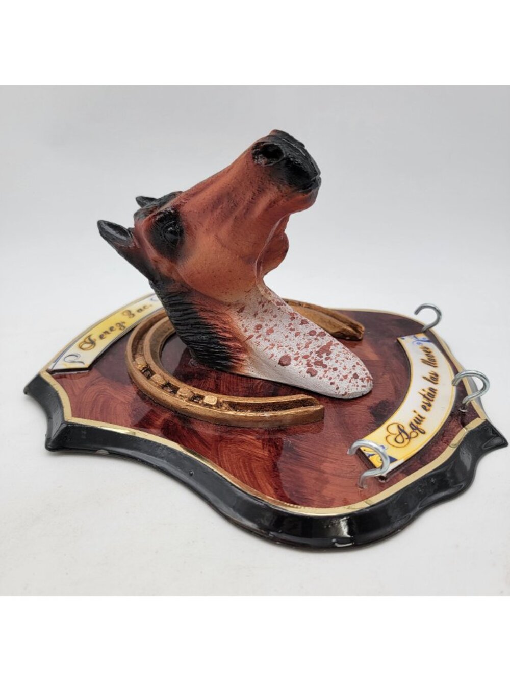 Vintage Horse Head Key Holder Wall Decor Plaque - Picture 4 of 7